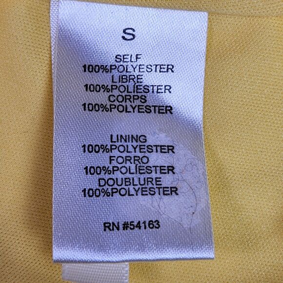 Jessica Simpson One Shoulder Cocktail Party Dress Size Small Yellow Ruffle - Picture 6 of 6